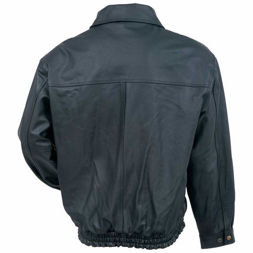 Rocky Mountain Hides&trade; Solid Genuine Cowhide Leather Bomber Jacket