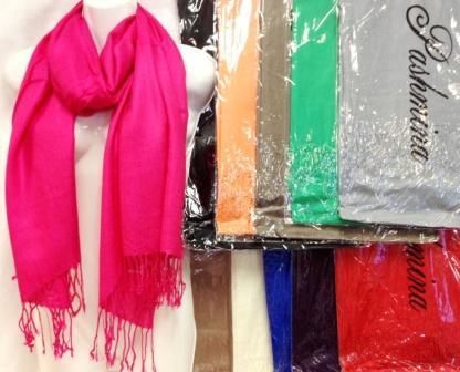 Wholesale Solid Color Pashmina Scarf Fashion Scarves Case Pack 24