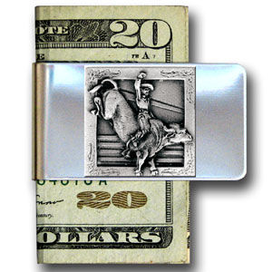 Large Money Clip - Bull Rider