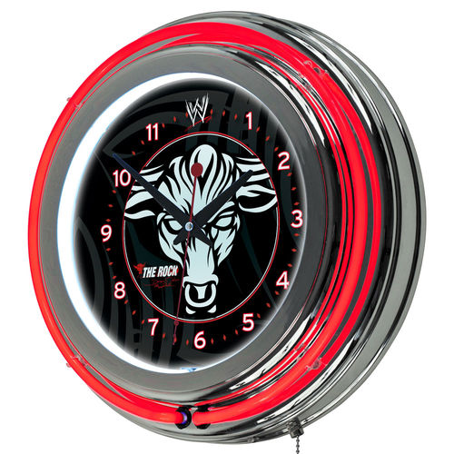 WWE The Rock Neon Clock - 14 inch Diameter