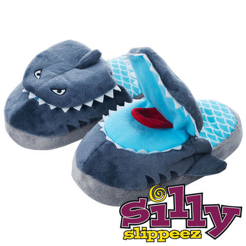 Silly Slippeez - Sneaky Shark - Glow in the Dark - Medium