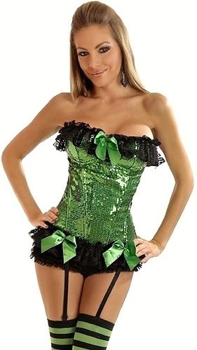 Sequin Burlesque Underwire Corset XL