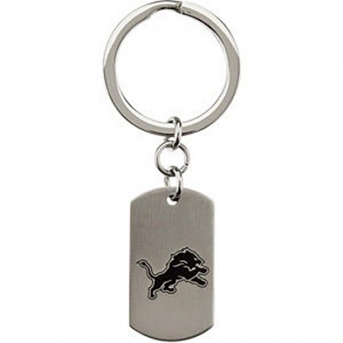 Nfl Licensed Detroit Lions Keychain Logo Design in Stainless Steel