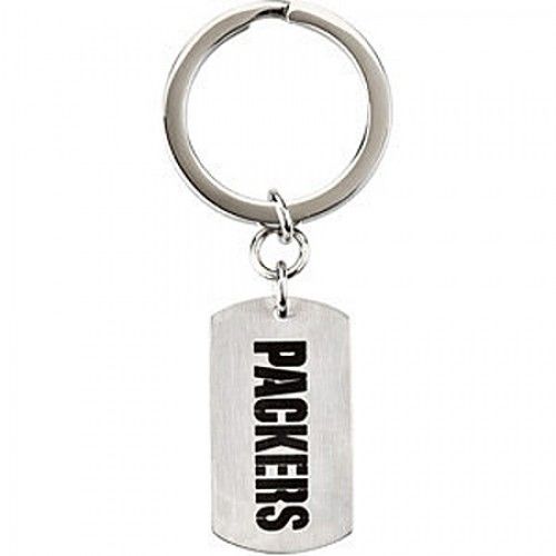 Nfl Licensed Green Bay Packers Keychain Name Design in Stainless Steel