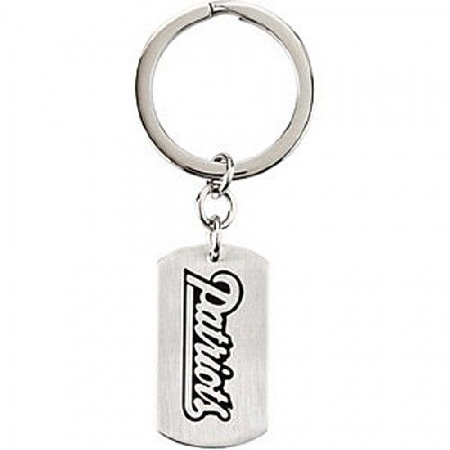 Nfl Licensed New England Patriots Keychain Name Design in Stainless Steel