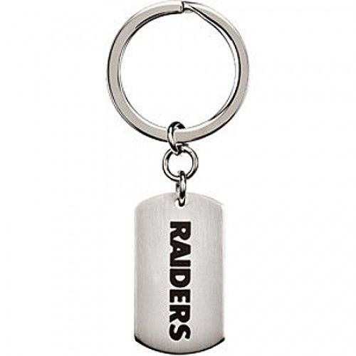 Nfl Licensed Oakland Raiders Keychain Name Design in Stainless Steel