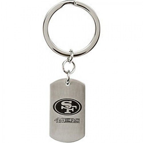 Nfl Licensed San Francisco 49ers Keychain Logo & Name Design in Stainless Steel