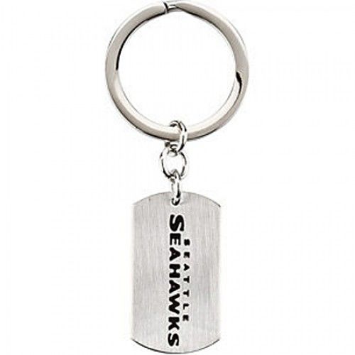 Nfl Licensed Seattle Seahawks Keychain Name Design in Stainless Steel