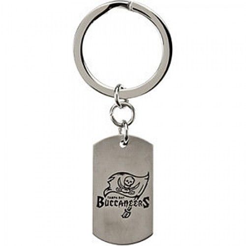 Nfl Licensed Tampa Bay Buccaneers Keychain Logo & Name Design in Stainless Steel