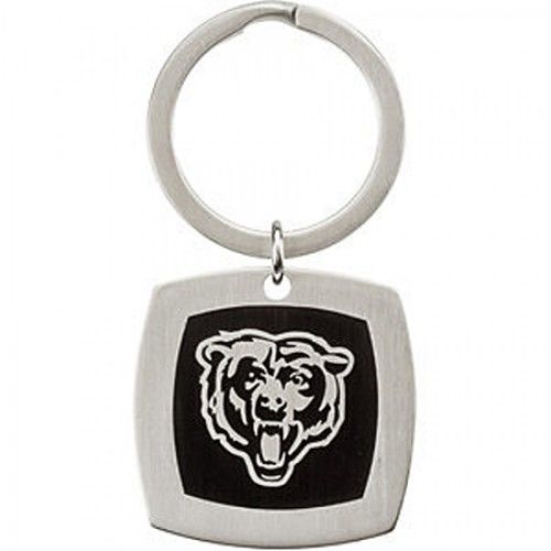 Nfl Officially Licensed Chicago Bears Keychain Square in Stainless Steel