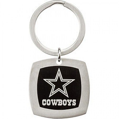 Nfl Officially Licensed Dallas Cowboys Keychain Square in Stainless Steel