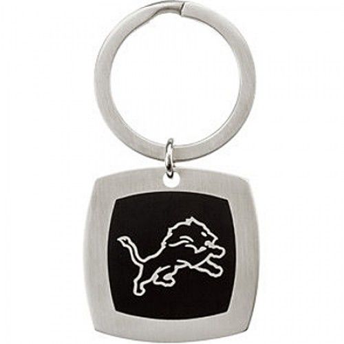 Nfl Officially Licensed Detroit Lions Keychain Square in Stainless Steel