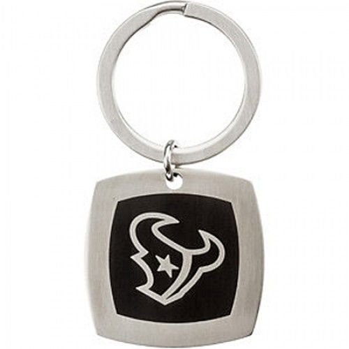 Nfl Officially Licensed Houston Texans Keychain Square in Stainless Steel