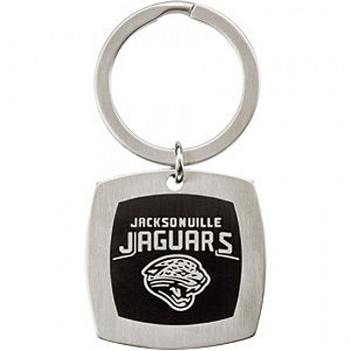 Nfl Officially Licensed Jacksonville Jaguars Keychain Square in Stainless Steel