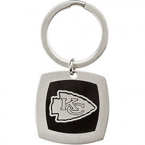 Nfl Officially Licensed Kansas City Chiefs Keychain Square in Stainless Steel