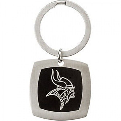 Nfl Officially Licensed Minnesota Vikings Keychain Square in Stainless Steel