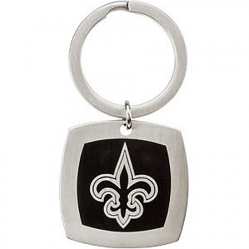 Nfl Officially Licensed New Orleans Saints Keychain Square in Stainless Steel