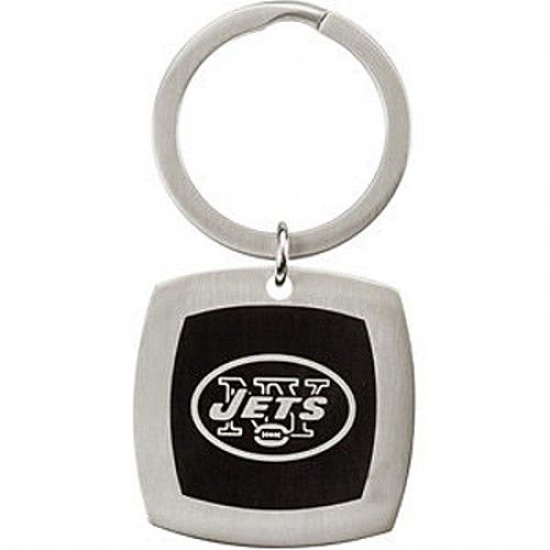 Nfl Officially Licensed New York Jets Keychain Square in Stainless Steel