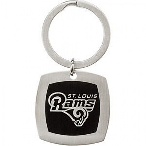 Nfl Officially Licensed St. Louis Rams Keychain Square in Stainless Steel