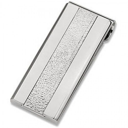 Men'S Stainless Steel Hammered Money Clip