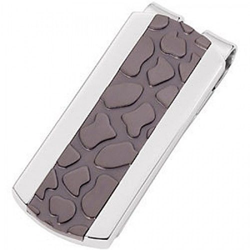 Men'S Stainless Steel Rock Design Money Clip