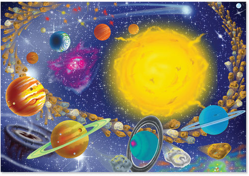 100 Piece Solar System Cardboard Jigsaw Puzzle Case Pack 2