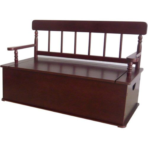 Simply Classic: Cherry Finish Bench Seat with Storage