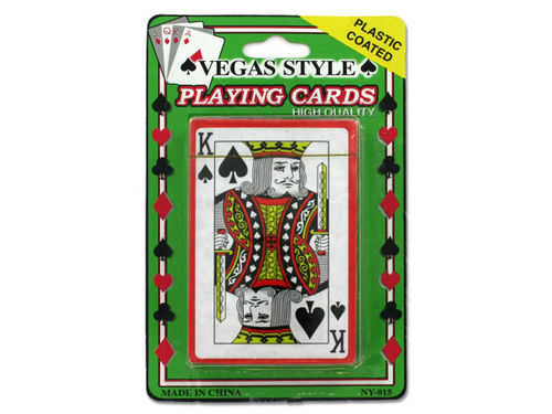 Plastic coated playing cards