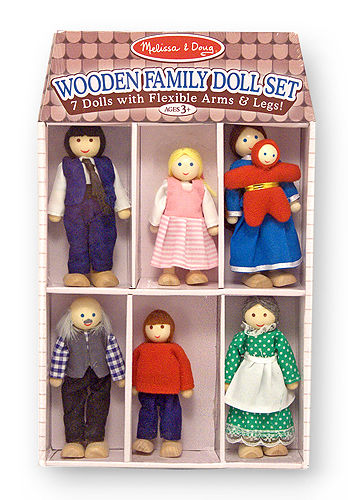 Wooden Family Doll Set