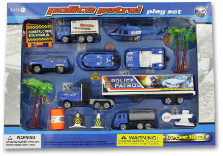 Police Patrol Play Set Case Pack 4