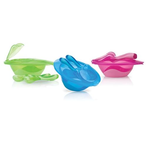 Nuby Easy Go Bowl with Fork and Spoon Case Pack 48