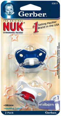 Pacifier Nuk Silicone Sz 1 2Pk Case Pack 24