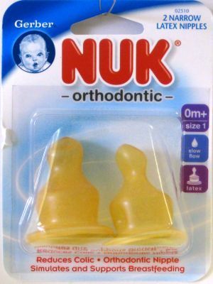 Baby Bottle Nipples Nuk Slow Flow Sz 1 2Pk Case Pack 42