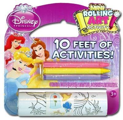 Disney Princess 10 Ft Rolling Art Kit Sticker Pens Case Pack 12