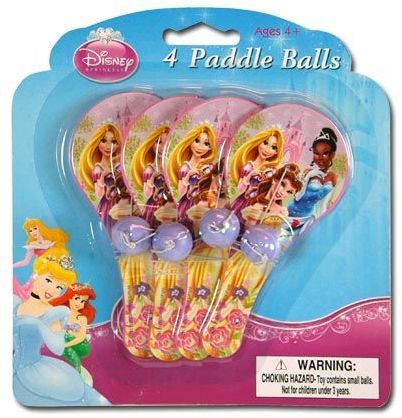 Disney Princess 4Pk Mini Paddle Ball Game Case Pack 24