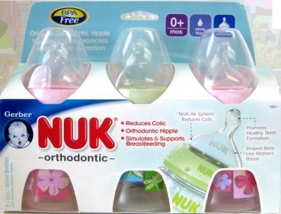 Baby Bottle Nuk Ortho 5Oz 3 Pack Case Pack 9