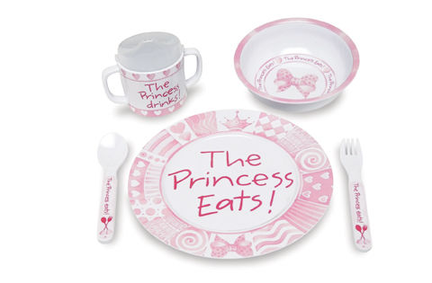 Mud Pie Baby Princess Eats Feeding Set