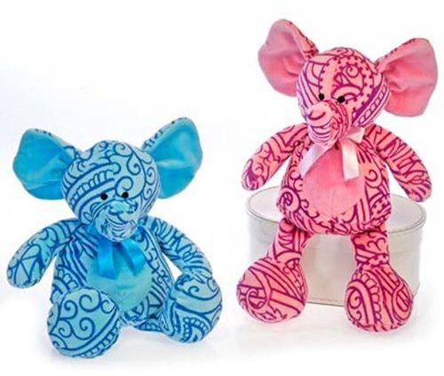 Hennatude - 10"" 2 Asst. Color Elephants Case Pack 12