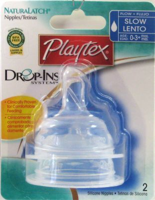 Baby Bottle Nipples Natural Silicone Slow 2Pk Case Pack 27