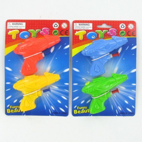 2 Pc 4 Squirt Water Guns Neon Colors Long Range Watee Squirt Gun Case Pack 72