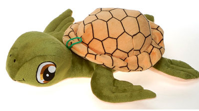 12"" Green Turtle W/Big Emb. Eyes Case Pack 24