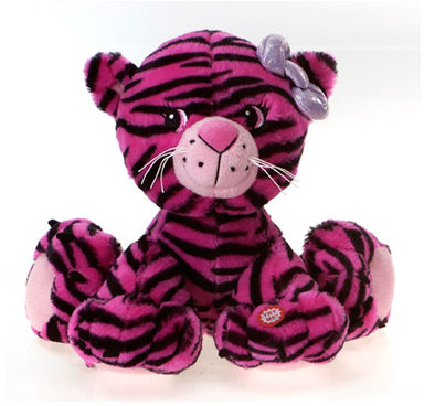 9"" Pink Tiger With Sound Case Pack 12