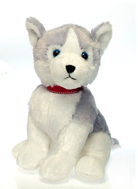 10"" Sitting Husky W/ Red Collar Case Pack 12