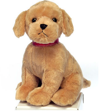 10"" Sitting Golden Labrador W/ Red Collar Case Pack 12