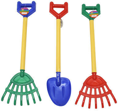 28 Inch Plastic Beach Sand Rake & Shovel Mix Case Pack 48