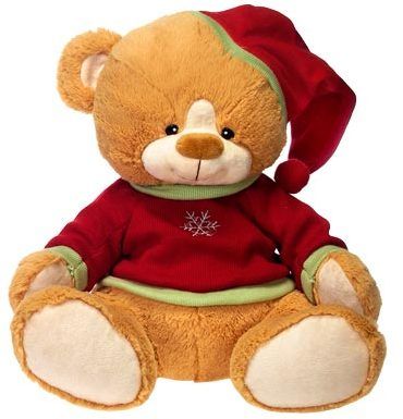 15"" Sitting Brown Color Bear W/ Xmas Case Pack 8