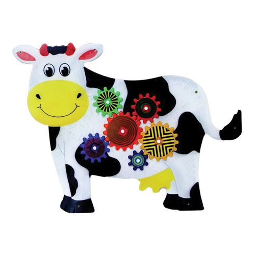 Kids Cow Design Activity Educational Toys Fun Daycare Learning Wall Mounted Panel