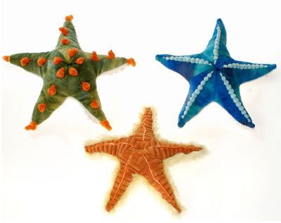 11"" 3 Asst. Starfishes - Blue, Green, Case Pack 24