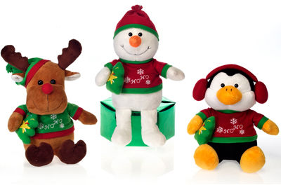 10.5"" 3 Asst. Xmas Pals - Case Pack 24