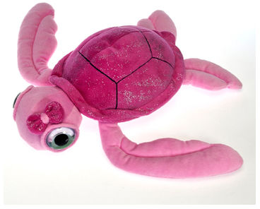 11.5"" Big Eyed Pink Glitter Sea Turtle Case Pack 24